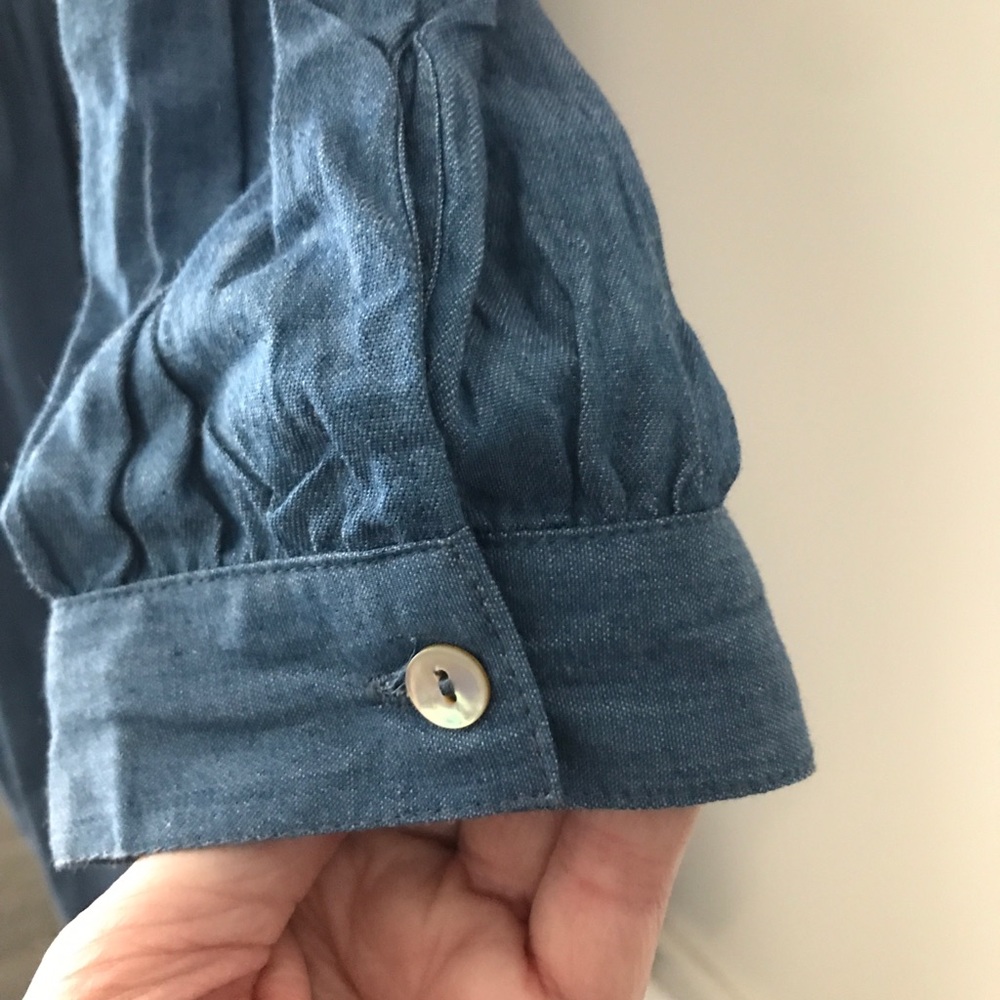 Ruffled Denim Dress - Picture 4 of 14